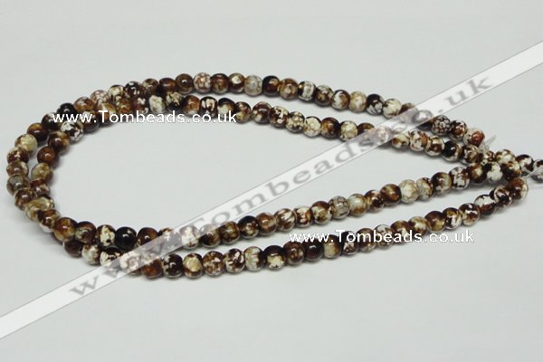 CAB609 15.5 inches 8mm round leopard skin agate beads wholesale