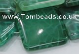 CAB61 15.5 inches 28*28mm square peafowl agate gemstone beads