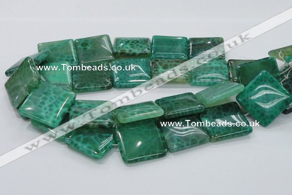 CAB61 15.5 inches 28*28mm square peafowl agate gemstone beads