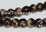 CAB610 15.5 inches 10mm round leopard skin agate beads wholesale