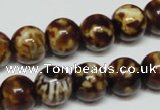 CAB611 15.5 inches 12mm round leopard skin agate beads wholesale