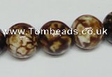 CAB612 15.5 inches 14mm round leopard skin agate beads wholesale