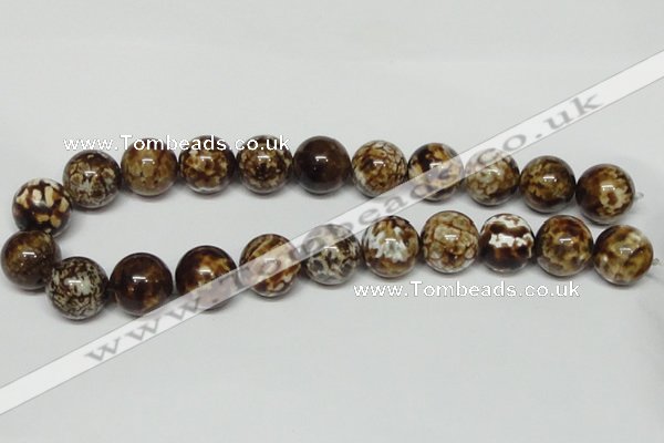 CAB614 15.5 inches 18mm round leopard skin agate beads wholesale