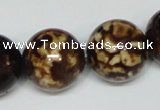 CAB615 15.5 inches 20mm round leopard skin agate beads wholesale