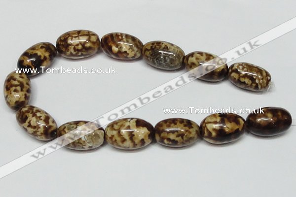 CAB623 15.5 inches 20*30mm egg-shaped leopard skin agate beads wholesale