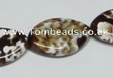 CAB636 15.5 inches 20*30mm marquise leopard skin agate beads