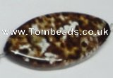 CAB639 15.5 inches 25*50mm marquise leopard skin agate beads