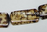 CAB640 15.5 inches 15*30mm rectangle leopard skin agate beads