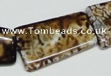 CAB643 15.5 inches 20*35mm trapezoid leopard skin agate beads