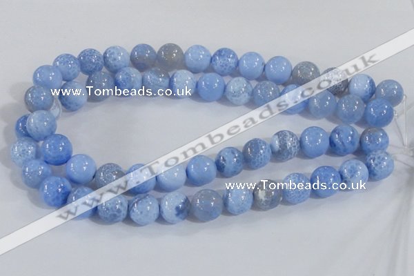 CAB648 15.5 inches 14mm round fire crackle agate beads wholesale