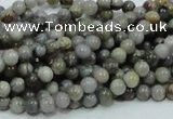 CAB65 15.5 inches 4mm round silver needle agate gemstone beads