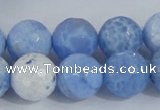 CAB652 15.5 inches 16mm faceted round fire crackle agate beads