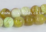 CAB661 15.5 inches 12mm round fire crackle agate beads wholesale