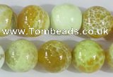 CAB663 15.5 inches 16mm round fire crackle agate beads wholesale