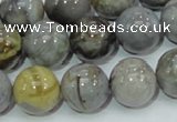 CAB69 15.5 inches 14mm round silver needle agate gemstone beads