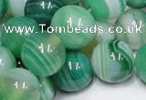 CAB717 15.5 inches 12mm round green agate gemstone beads wholesale