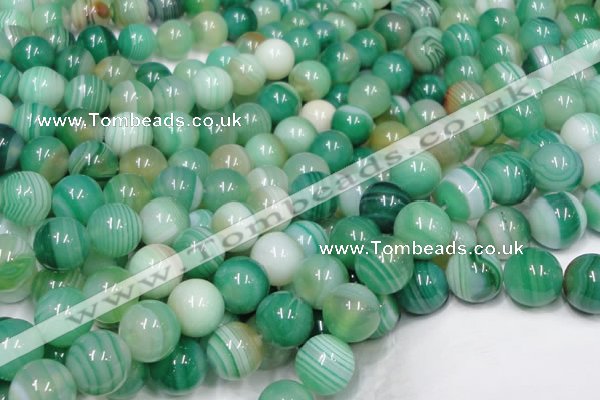 CAB717 15.5 inches 12mm round green agate gemstone beads wholesale