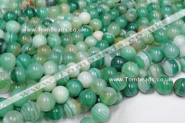 CAB719 15.5 inches 16mm round green agate gemstone beads wholesale