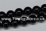 CAB725 15.5 inches 10mm round black agate gemstone beads wholesale