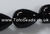 CAB742 15.5 inches 18*24mm teardrop black agate gemstone beads