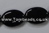 CAB762 15.5 inches 18*25mm oval black agate gemstone beads wholesale