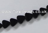 CAB774 15.5 inches 8*8mm triangle black agate gemstone beads