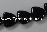 CAB776 15.5 inches 16*16mm triangle black agate gemstone beads