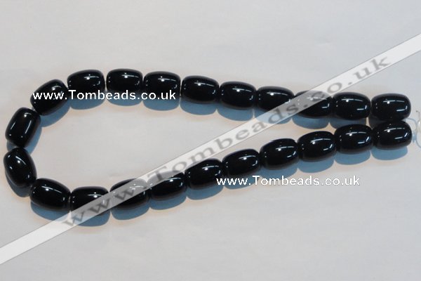 CAB820 15.5 inches 13*18mm drum black agate gemstone beads wholesale