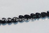 CAB824 15.5 inches 6*6mm faceted heart black agate gemstone beads