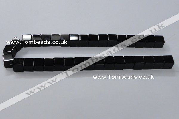 CAB836 15.5 inches 12*12mm cube black agate gemstone beads wholesale