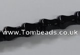 CAB850 15.5 inches 8*12mm vase black agate gemstone beads wholesale