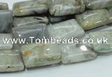 CAB86 15.5 inches 13*18mm rectangle silver needle agate gemstone beads
