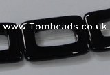 CAB867 15.5 inches 20*30mm rectangle black agate gemstone beads wholesale