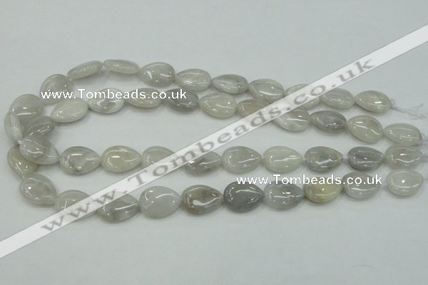 CAB908 15.5 inches 13*18mm flat teardrop natural crazy agate beads