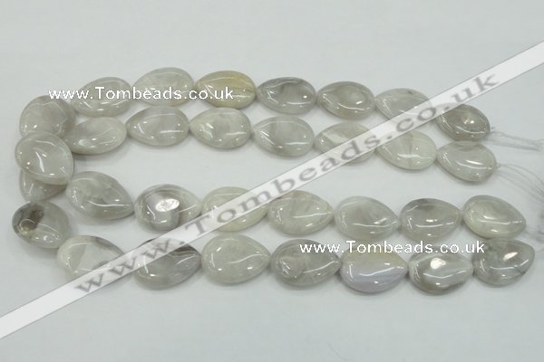 CAB909 15.5 inches 18*25mm flat teardrop natural crazy agate beads