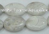 CAB912 15.5 inches 18*25mm oval natural crazy agate beads wholesale