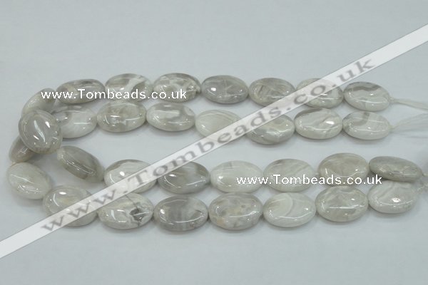 CAB912 15.5 inches 18*25mm oval natural crazy agate beads wholesale