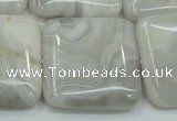 CAB921 15.5 inches 30*30mm square natural crazy agate beads wholesale