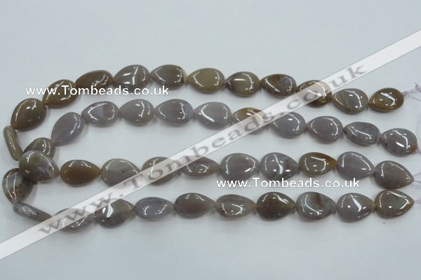 CAB957 15.5 inches 13*18mm flat teardrop ocean agate gemstone beads