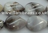 CAB962 15.5 inches 18*25mm twisted teardrop ocean agate gemstone beads