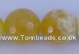 CAB971 15.5 inches 16mm faceted round fire crackle agate beads