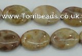 CAB976 15.5 inches 13*18mm oval Morocco agate beads wholesale