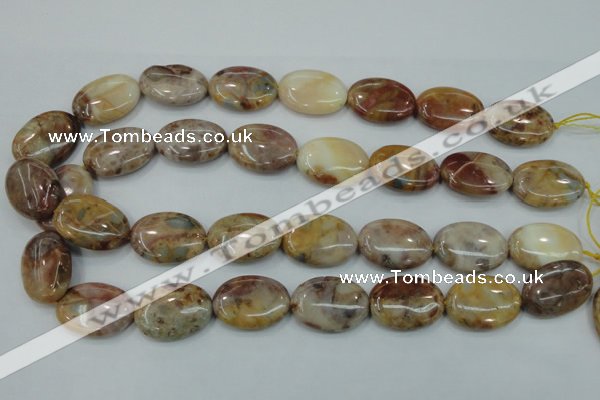 CAB977 15.5 inches 18*25mm oval Morocco agate beads wholesale