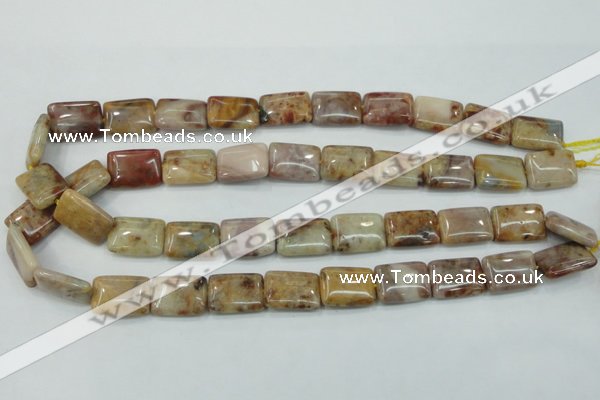 CAB978 15.5 inches 13*18mm rectangle Morocco agate beads wholesale