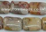 CAB979 15.5 inches 18*25mm rectangle Morocco agate beads wholesale