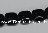 CAB986 15.5 inches 14*14mm square black agate gemstone beads wholesale