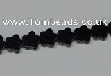 CAB987 15.5 inches 8*8mm star black agate gemstone beads wholesale