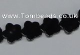 CAB988 15.5 inches 12*12mm star black agate gemstone beads wholesale