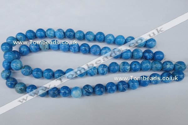 CAB999 15.5 inches 12mm round blue crazy lace agate beads