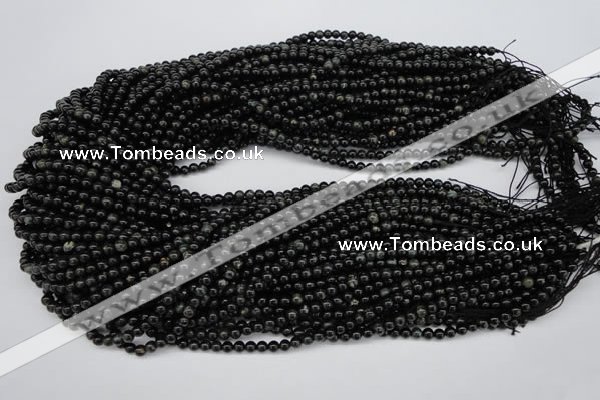 CAE01 15.5 inches 4mm round astrophyllite beads wholesale